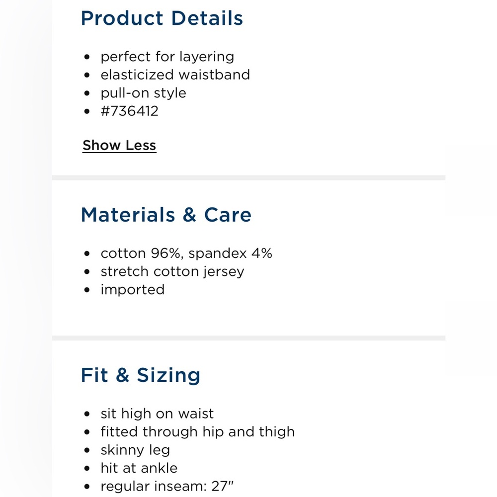 New High waisted jersey ankle leggings- old navy - Picture 4 of 4